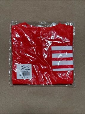 June & January Red Striped Pocket T-Shirt - 12/24M NWT
